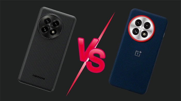 banner photo showing comparison of OnePlus 13 aramid fiber cases